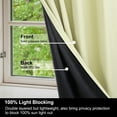 thumbnail image 3 of REGALWOVEN Blackout Curtains 2 Panels for Bedroom with Black Liner , Double Layer Grommet Thermal Insulated Living Room Curtain Beige 52"Wx108"L, 3 of 8