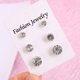 thumbnail image 1 of Pendientes de tuerca de Aleación de plata Bling Bling, 1 of 3
