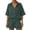 Dark Green, variant on Casual Summer Two Piece Outfit for Women Pure Color Blend Shirt and Shorts Lightweight Comfortable Daily Wear