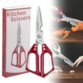 thumbnail image 1 of WHEANG Multifunctional Stainless Kitchen Shears Scissors All Purpose Shear Silver Meat Dishwasher Poultry Japanese Cooking Scissor For Chicken, 1 of 9