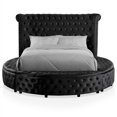 thumbnail image 4 of FOA Vriam 6pc Black Fabric Bed Set-Cal King+2 Nightstands+Chest+Dresser+Mirror, 4 of 11