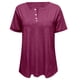 thumbnail image 3 of MHFRRA Camiseta Informal de Manga Larga con Cuello Redondo y Bolsillos para Mujer, Color Liso Vino, 3 of 3