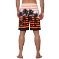 thumbnail image 3 of NOMADIC NOOK Men's Color Block Tropical Trees Printed Striped Beach Shorts 2 Pack, 3 of 5
