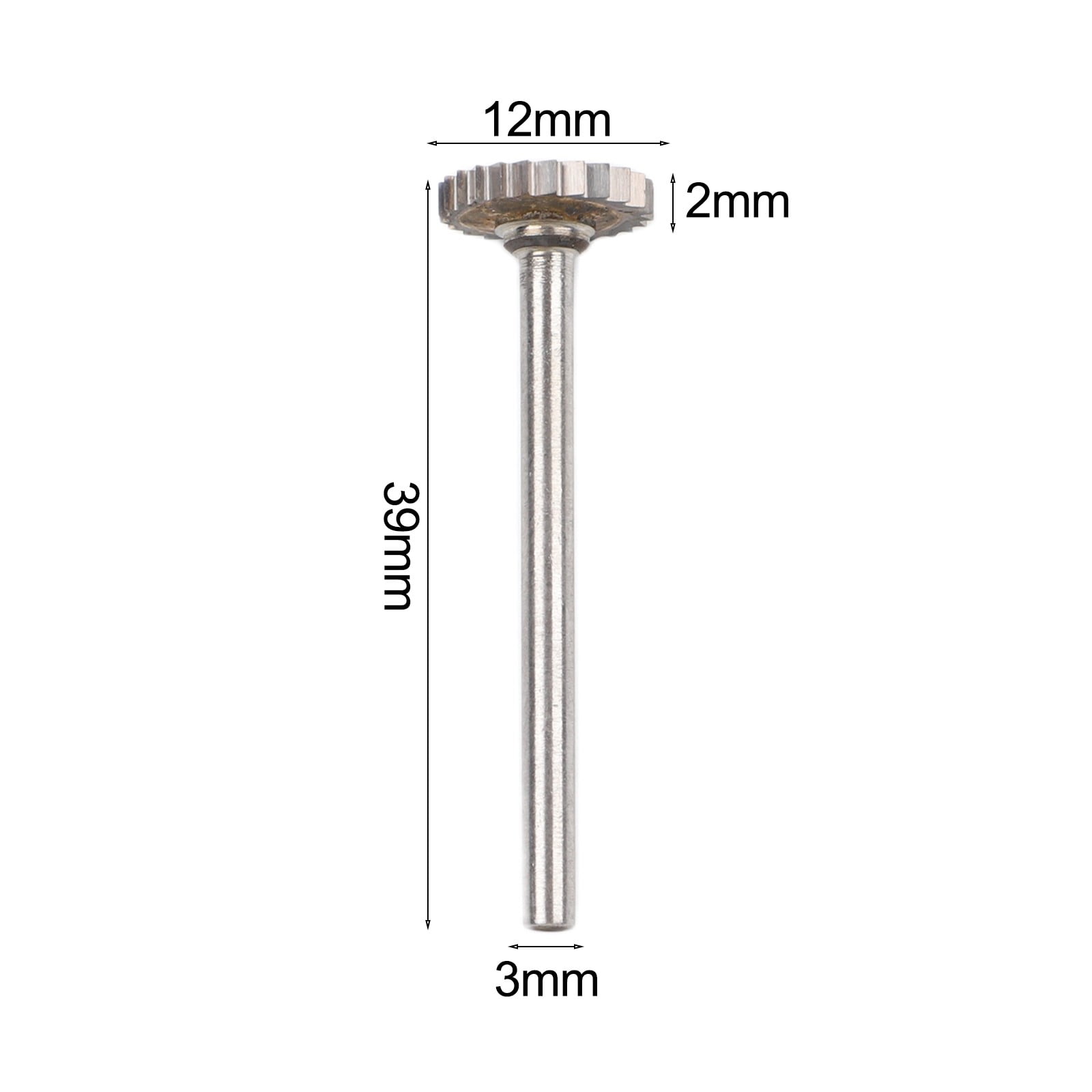 Professional Rotary File Bit for Metal Stone Engraving 12mm Diameter Head 3mm Shank Carbide Burr Tool for Precision Carving Smooth Chip Removal Anti-Vibration Design Silver Color 1 Unit