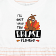 thumbnail image 4 of Inktastic I'll Just Have the Breast, Please Cute Turkey Girls Baby Dress, 4 of 5