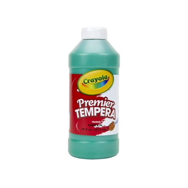 Pintura al temple Crayola Premier Green, 473 ml, para niños, no tóxica
