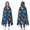Blue Dinosaurs With, variant on Wearable Blanket,Blue Dinosaurs Skeletons Pterosaurs Pattern Hooded Wearable Flannel Blanket for Adults & Teens,Winter Poncho Shawl Wrap Cape Cozy Anti-Pill,50"x60"