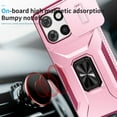 thumbnail image 6 of TECH CIRCLE Shockproof Rugged Phone Case for Moto G Stylus 5G (6.7", 2025) with Built-in Sturdy Metal Kickstand, Slide Camera Lens Cover, Hard Shell Drop Proof Anti Scratch Protective Cover, Pink, 6 of 8