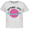 thumbnail image 1 of Halloween Humans Suck Black Text Toddler T Shirt, 1 of 1