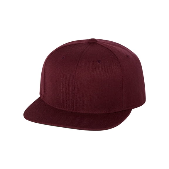Yupoong B763176500 6-Panel Classic Snap-Back Solid Cap, Maroon - One Size