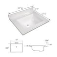 thumbnail image 6 of Design House Camilla 25 in. Cultured Marble Vanity Top in Solid White with Basin, 6 of 16