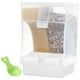 thumbnail image 5 of 1 juego de comedero automático para pájaros, transparente, para periquitos, contenedor de comida, accesorios de jaula con cuchara., 5 of 8
