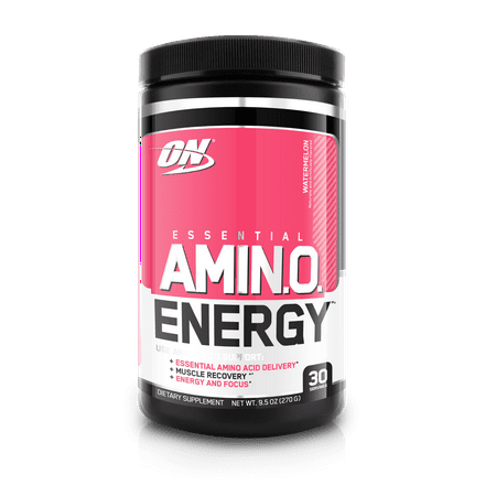 Optimum Nutrition Amino Energy Pre Workout + Essential Amino Acids Powder, Watermelon, 30 (Best Bcaa Amino Acid Powder For Workout Recovery)