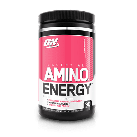 Optimum Nutrition Amino Energy Pre Workout + Essential Amino Acids Powder, Watermelon, 30 (Best Pre Workout Powder For Energy)