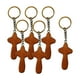 thumbnail image 4 of 6 piezas de llavero de cruz de madera con dijes de cruz, llavero religioso, joyería Marrón, 4 of 9