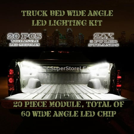 SuperStoreLED  20 Pcs of Ultra White Bright LED Lighting Bed Truck