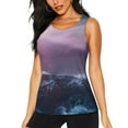 thumbnail image 2 of Picia lighthouse Waves Torrential Rain Pattern Women's Workout Tank Top,Breathable Activewear,Slim Fit Athletic Top,Versatile Workout Moisture-wicking top-Small, 2 of 9
