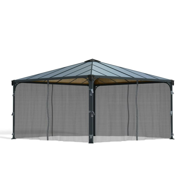 Ensemble de rideaux pour gazebos de jardin de 14 pi x 14 pi Canopia by Palram