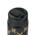 thumbnail image 4 of Thyme & Table 22 fl oz Stainless Steel Coffee Tumbler with Frother, Black Bow, 4 of 7