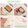 thumbnail image 5 of Uxcell 2 Pcs Metallic Ink Pads for Stamps, 3.9 x 2.5 Inch Washable Embossing Craft Ink Pad Stamp for Wood, Photo Paper, Fingerprint, DIY Card Making, Golden Red, 5 of 6
