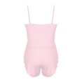 thumbnail image 6 of Karight Womens 2-Piece Ribbed Camisole & Shorts Set Spaghetti Strap Crop Top High Waisted Ruffle Hem Casual Lounge Party Outfits, 6 of 8