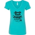 thumbnail image 3 of Inktastic Myrtle Beach is My Happy Place with Palm Trees Women's V-Neck T-Shirt, 3 of 5