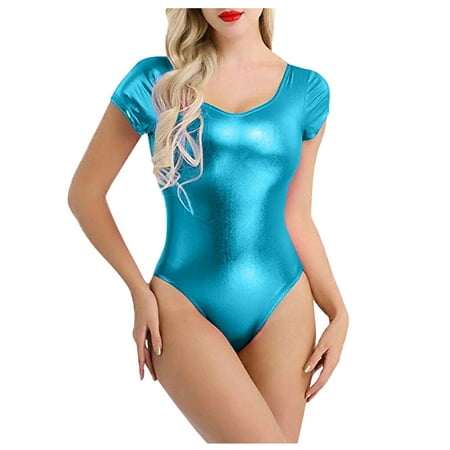 

UDAXB Lingerie Women Satin Lingerie Bodysuit V-Neck Babydoll Short Jumpsuit Pajamas