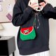 thumbnail image 2 of Bolso Punto Tejido Mujer Monedero Embrague Aleta Crochet para Compra Viajes, 2 of 7