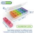thumbnail image 4 of Ezy Dose Weekly (7-Day) Pill Organizer, 3 Times a Day, Travel Pill Planner, Rainbow, 4 of 8