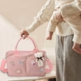 thumbnail image 5 of Diaper Bag For Infant Large Capacity Pockets Wrap Straps For Stroller Pendant Bear Brooch Infant Bottle Diaper Postpartum Infant Pack, Xinsrenus Under $5! Diaper Bag For Infant Large, 5 of 5