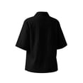 thumbnail image 6 of Sevevn Women's Bow Tie Neck 3/4 Sleeve Loose Dressy Elegant Business Work Blouse Casual Tops 2026, 6 of 7