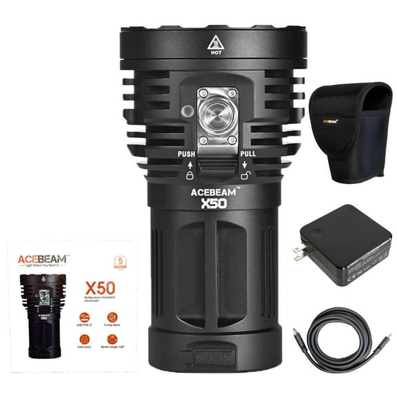Acebeam X50 Multipurpose LED Searchlight -40000 Lumens - up to 800 meters throw 6500K Cool White LED