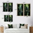 thumbnail image 4 of Designart "Hidden Oasis in the Forest by the Waterfall II" Waterfall Framed Wall Art Set Of 2 - Green Landscapes Gallery Wall Frame Set For Home Decor, 4 of 7