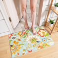 thumbnail image 3 of Christmas Door Mat Indoor Entrance 2x3 Rug – Washable Boho Floral Entry Rug, Small Area Rug Non-Slip Low Pile Throw Rugs for Entryway, Kitchen, Front Door, Kids Room (2x3ft,Sky Blue), 3 of 5