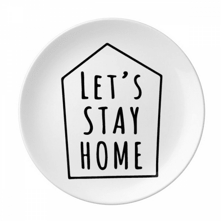 

Stay Home Conquer Epidec Situation Plate Decorative Porcelain Salver Tableware Dinner Dish