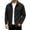 Black, variant on Mens Jacket Button Down Long Sleeve Solid Jacket Work Casual Lapel with 4 Pockets