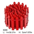 thumbnail image 2 of Sonceds Miniature Garden Fence Succulents Potted Flower Bonsai Decorative Mini Wooden Fence, Red, 100x5cm, 2 of 8
