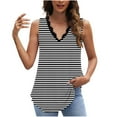 thumbnail image 3 of yoeyez Tank Tops for Women Plus Size Sleeveless Lace Trimmed V Neck Pleated Blouse Dressy Casual Loose Flowy Tunic Shirts Vest for Spring Summer Black,L, 3 of 7