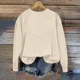 thumbnail image 6 of Merry Christmas Sweatshirts for Women Loose Crewneck Oversized Sweater Cotton Tops Letter Printed Long Sleeve (2XL, Khaki 01), 6 of 6