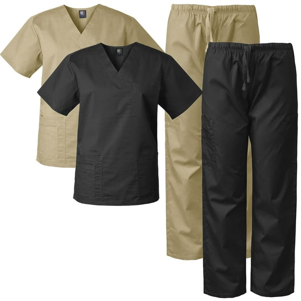 2PACK Medgear Scrubs for Men and Women Scrubs Set Medical Uniform