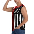 thumbnail image 3 of Kdxio Firefighters USA Flag for Men's Muscle T-shirt,Sleeveless for Workout Running Athletic Gym Lounge Casual, 3 of 7