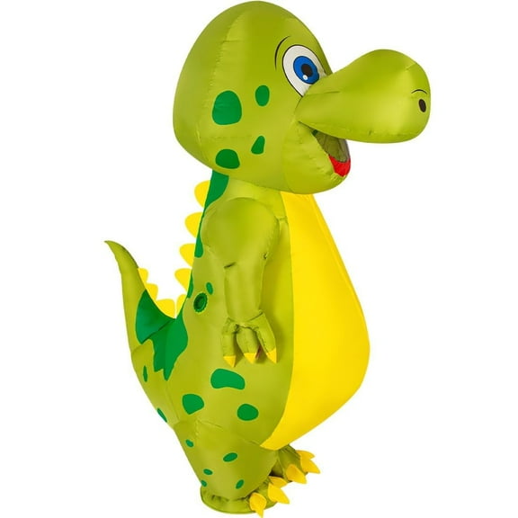 COMIN Inflatable Dinosaur Costume for Adults Blow Up Dino Costume Green Full Body for Halloween Party