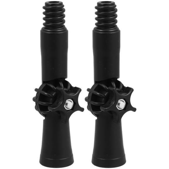 BESTONZON 2Pcs Extension Pole Adapter with Adjustable Universal Joint Black ABS for Hard to Reach Areas