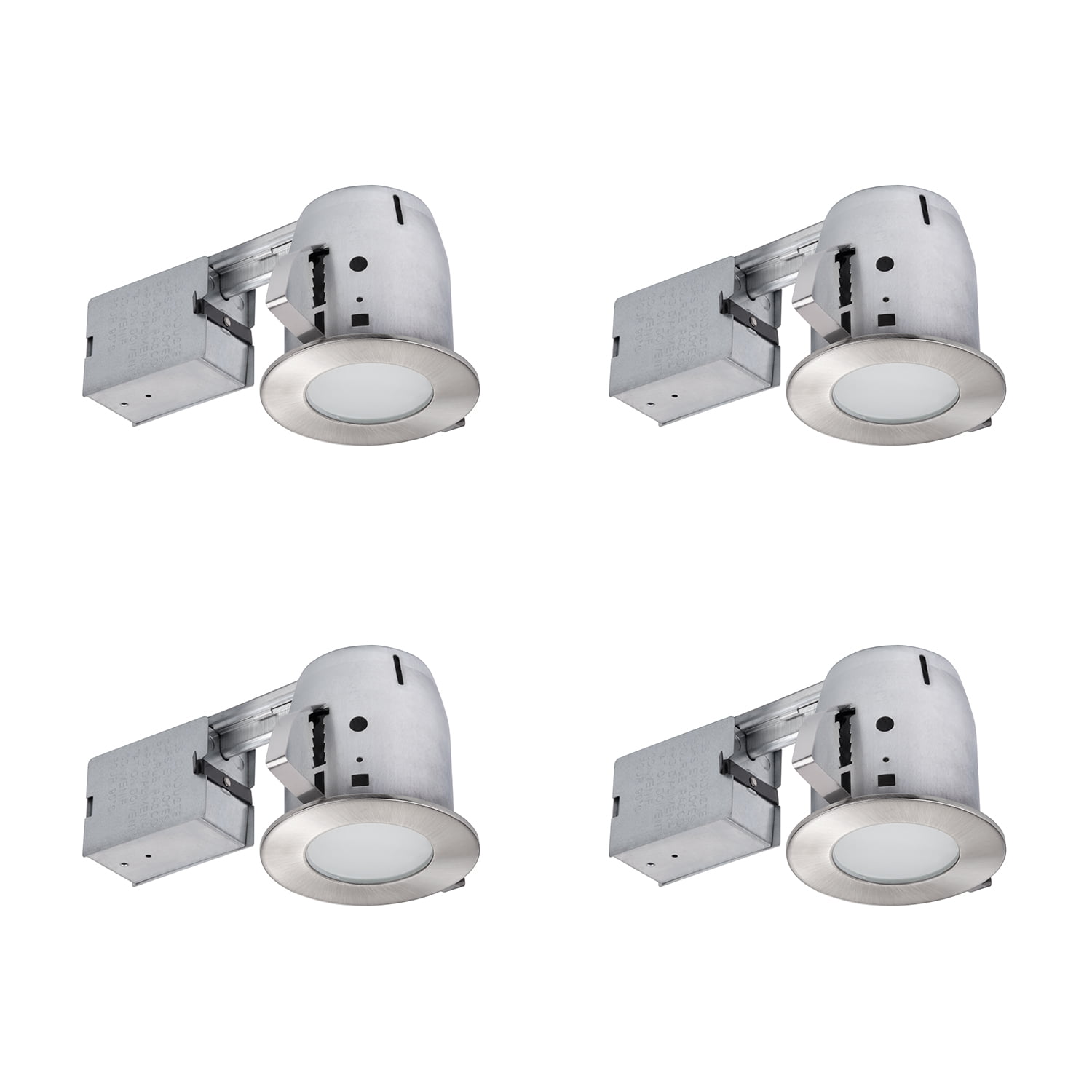 761 Globe 4 in White IC Rated Recessed Lighting Kit LED Bulb Included 