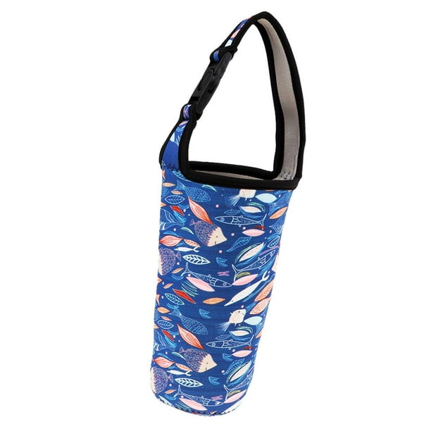 Bolsa de neopreno aislante para botella de agua, funda para vaso de 30 oz Pescado