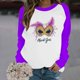 thumbnail image 4 of Xuyuer Mardi Gras Shirts for Women Shirt Funny Mask Graphic Tee Carnival Long Sleeve Shirt V Neck Top, 4 of 6
