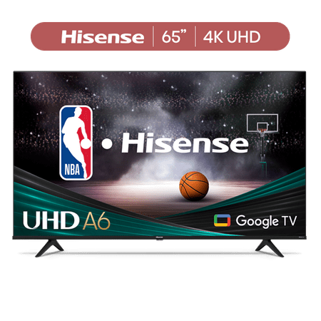 Hisense 65-Inch Class A6 Series Dolby Vision HDR 4K UHD Google Smart TV (65A6H)