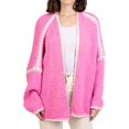 thumbnail image 2 of Pyhlmscde Women's Autumn And Winter Wear V Neck Knitted Cardigan, Knit Cardigan, Chunky Cardigan, Flannel Shirt Women, 2 of 6