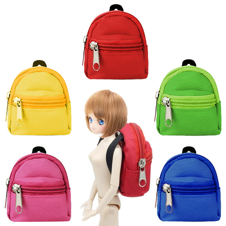 Wholesale PandaHall Elite 6Pcs 6 Style Casual Mini Cloth Doll Backpack 
