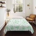 thumbnail image 4 of Watercolor Green Floral Large Tapestry for Bedroom Wall Hanging Tapestry, Teal Ombre Botanical Summer Ceiling Backdrop Tapestries Poster Blanket Wall Decor for Teens Room Living Room Dorm 86" x 104", 4 of 8